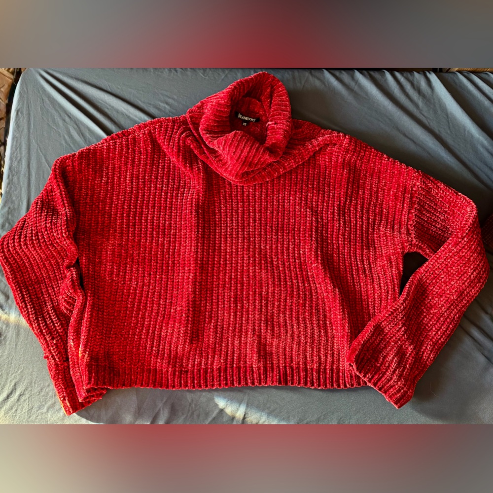 Blank NYC Red Turtleneck Sweater